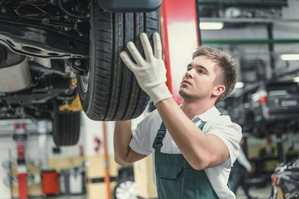 Man in garage